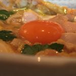 親子丼卵の盛り上がり