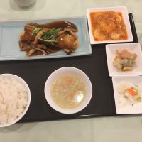 A.海老のチリソース　+小菜・ご飯・スープ・香の物