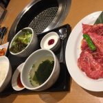神戸牛カルビ（120g）・ライス・スープ・サラダ・キムチ・ナムル・デザート