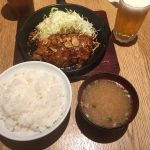 トンテキ定食 メイン・ご飯・味噌汁・ドリンク